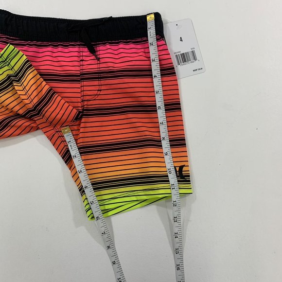 Hurley Boys' Shorts 4 Multi Color Striped Swim Board Shorts Trucks Size 4 - Picture 10 of 10